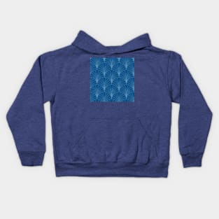 Blue Scale Pattern Kids Hoodie